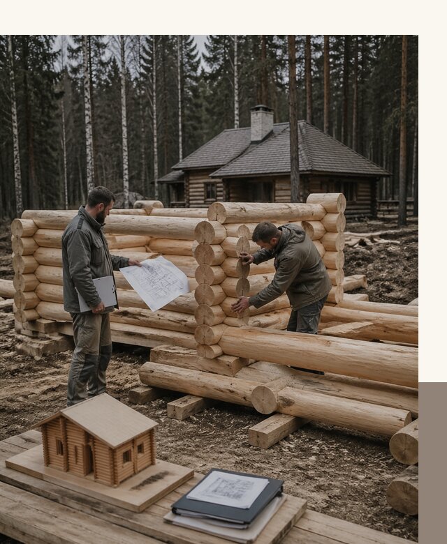 Проектирование и строительство домов из бревна в Дзержинске